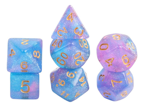 5 X 7 Uds Dados Poliédricos Juego De Mesa Familiar Juego De