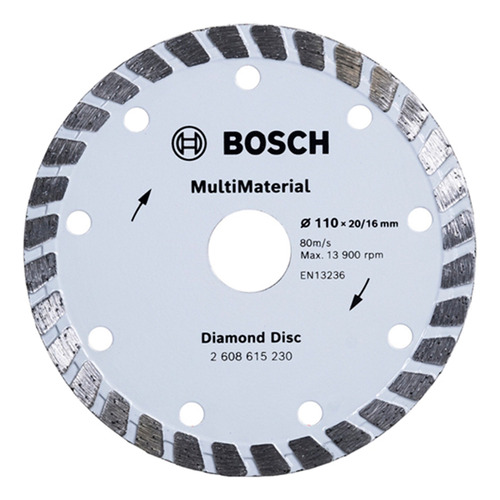 Disco Diamantado Turbo Bosch 110mm X 20mm Standard