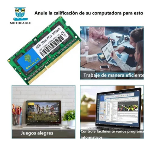 8gb 2x4gb Ddr3 1333Mhz Sodimm para Computadora Portátil 10600S 1.5v Memoria Ram Rasalas 204 pin