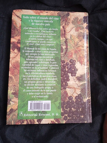 Manual De Los Vinos De España (Usado)