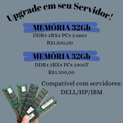 Imagem 1 de 1 de Memória 32gb Ddr4 2rx4 Pc4 2.666v