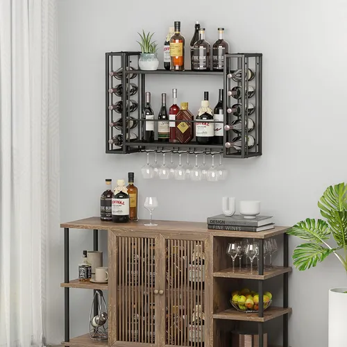 Estante De Vino Montado En La Pared De Zaobas, Estante De Vi