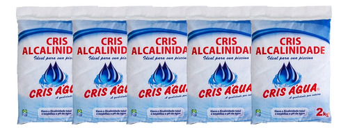 Kit 5 Elevador De Alcalinidade Bicarbonato Cris Água 2 Kg