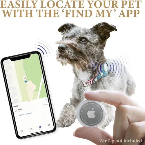 Collar De Perro Airtag Para Airtag, Seguimiento Gps Suave Y