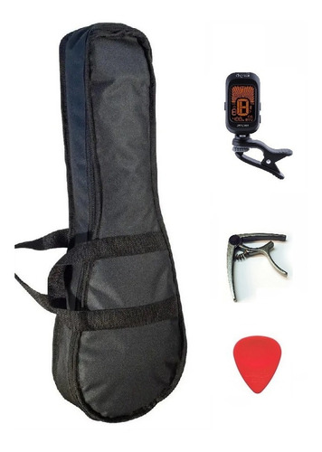 Pack Accesorios Para Ukelele Soprano Funda+capo+afinador+pua