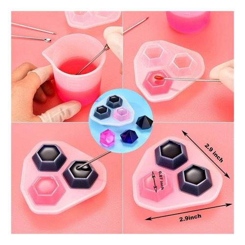 Bake Conjunto De Ferramentas De Jóias De Resina Diy Moldes