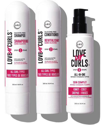 Lus Brands Love Ur Curls For Kinky-coily Hair, Sistema De 3