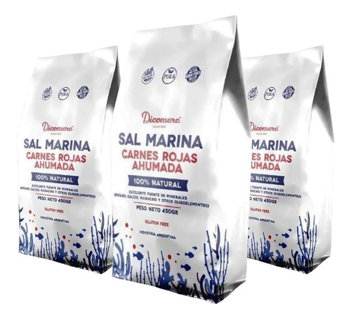 Sal Marina Carne Roja Ahumada Sin Tacc Dicomere  450gr X3