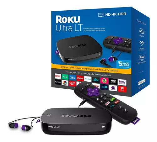 Adaptador Smart Tv Roku Ultra LT 4662RW 4K/HDR/HD - Negro