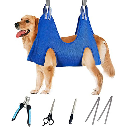 Pet Grooming Hammock Harness With Nail Clippers/trimmer...