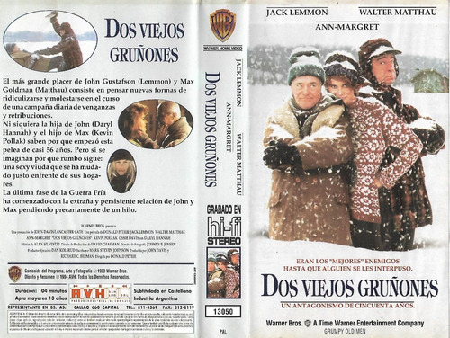 Dos Viejos Gruñones Vhs Jack Lemmon Walter Matthau