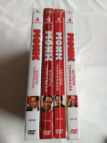 Dvd Monk Temporadas 4°, 5°, 7°, 8°