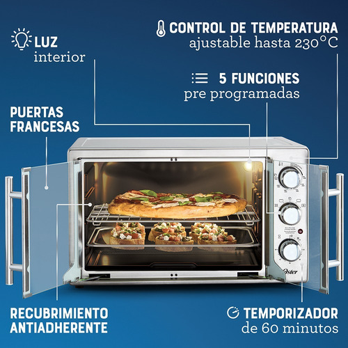 Horno Oster® Freidora De Aire Antiadherente Tssttvfdmafns
