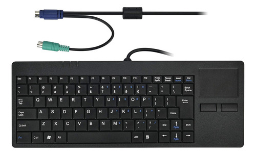 Mcsaite - Teclado Con Cable Ps2 Silm Con Panel Táctil, Es