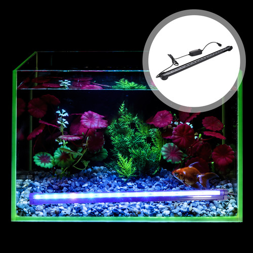 Pecera Con Barra De Luz Led Para Acuario