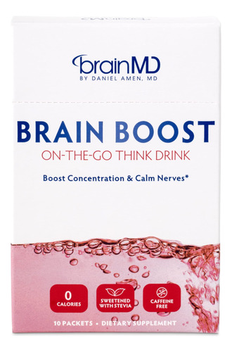 Dr Amen Brainmd Brain Boost On The Go - 10 Paquetes, Sabor A