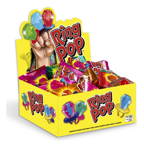 Chupetines Ring Pop X10 Unidades