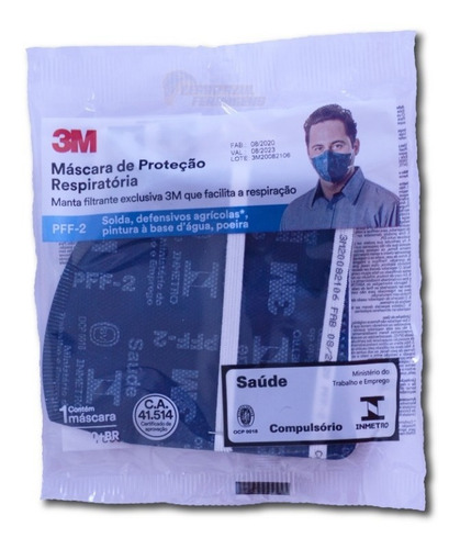 Kit 10 Máscara 3m Pff2 N95 9820proteção Inmetro Nfe