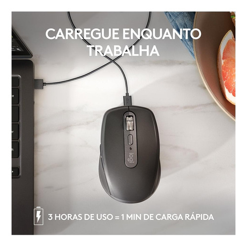 Mouse Sem Fio Logitech Mx Anywhere 3s Grafite - 910-006932