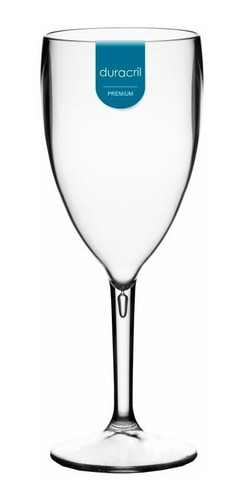 Imagem 1 de 1 de 12 Taças De Vinho Acrílico 300 Ml Transparente