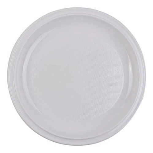 Platos Plásticos Blanco 20.5cm 