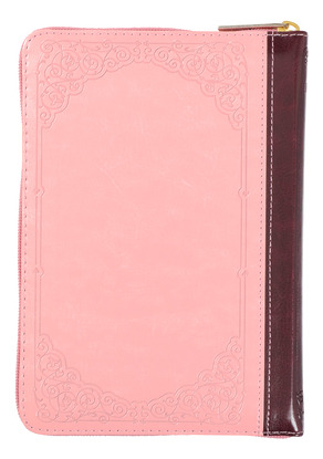 Libro Kjv Compact Bible Two-tone Pink/burgandy With Zippe...