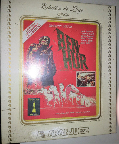 Ben Hur 2vhs Orig Ed. De Lujo - Hawkins Boyd Harareet Heston