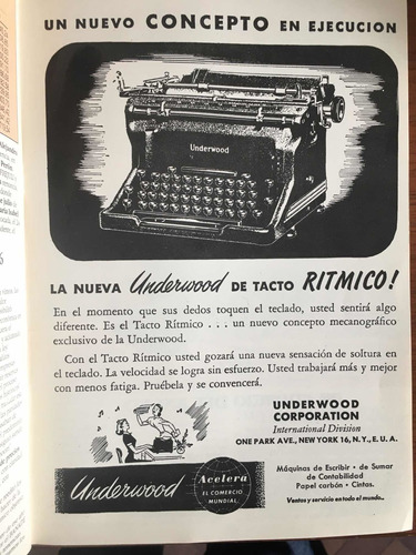 Publicidad Máquina De Escribir Underwood