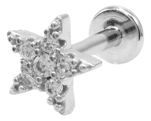 Piercing Lbjmb20 Helix Estrella  Con Piedras Acero 316l 1un