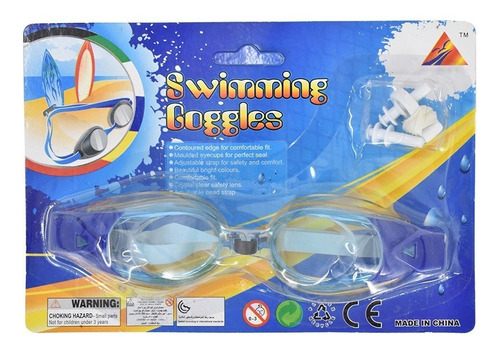 Gafas De Natacion Googles Niños Deportes Acuáticos Color Azul