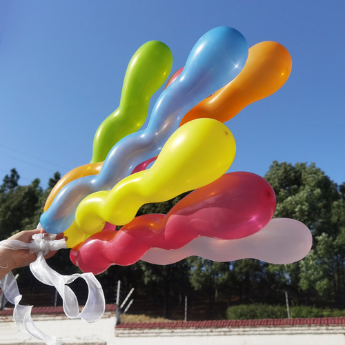 Dp 100 Unidades De Globos De Látex Espiral Larga Con