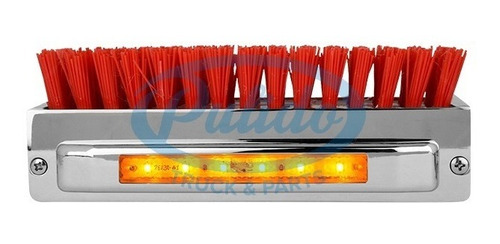 Cepillo Limpia Botas Rojo Barra De Luz Ambar 6 Led No.15228