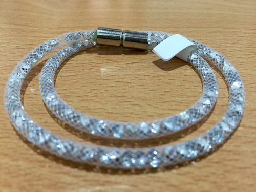 Pulsera De Acero Quirúrgico Importada Con Piedras Swarovski