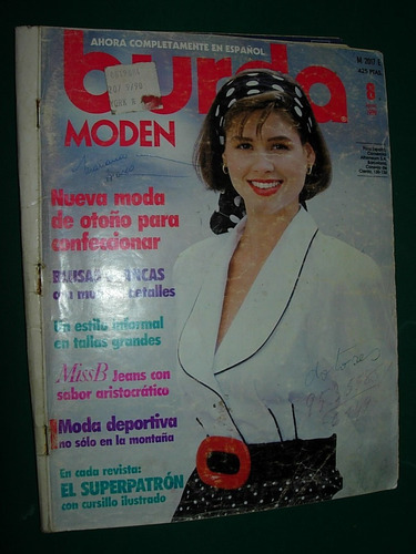 Revista Burda 8/89 Completa Con Moldes Ropa Moda Costura