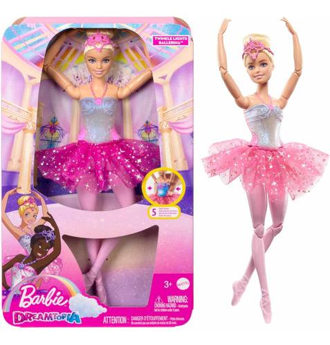 Barbie Bailarina De Ballet Con Luces Tutu Rosa Envío Rápido