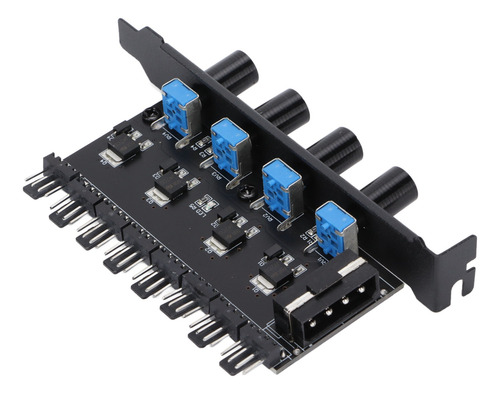Accesorios De Computadora Fan Hub De 12 V, 4 Pines, 8 Canale