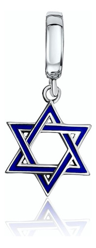 Bolenvi Estrella De David Azul Símbolo Judío 925 Plata Ester