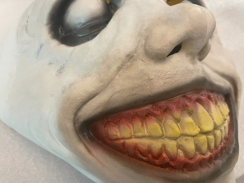 Máscara Do Mal Diabo Branco Rosto Inteiro Halloween Carnaval