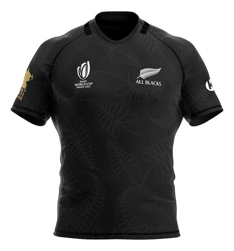 Camiseta Rugby Kapho All Blacks Home Wolrd Cup 2023 Niños