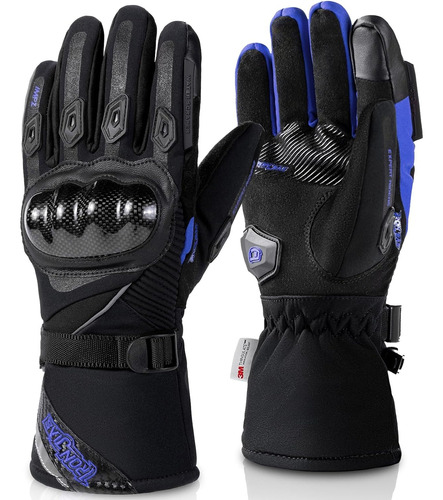 Guantes Para Moto Impermeables Con Escudo, De Fibra Carbono