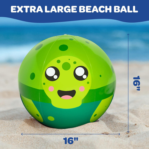 Scs Direct Aquamazing Pelota De Playa Gigante De 16 Tortugas