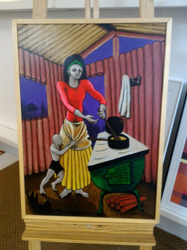 Imagem 3 de 3 de Janta , Pintura Acrílica Sobre Tela De João Werner