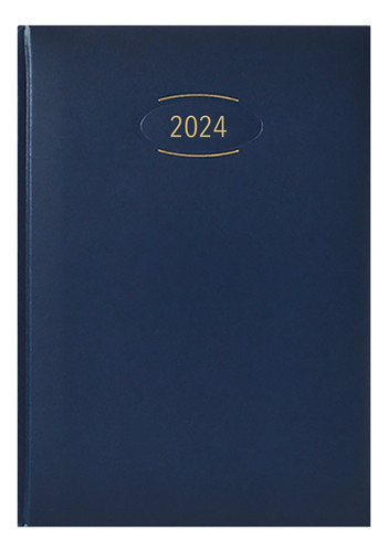 Agenda De Escritorio Cubierta Malindi 2024 17x24 Cm Danpex Portada Azul