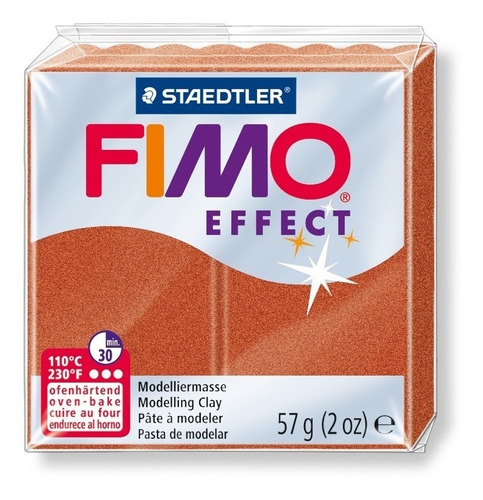 Massa Pvc Polymer Clay Fimo Metallic Staedtler 57g Cobre