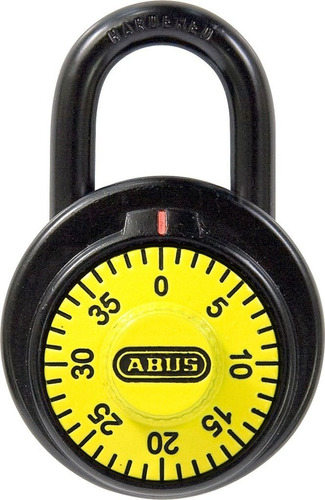 Abus 78/50 Locker Dial Combinación Candado Amarillo