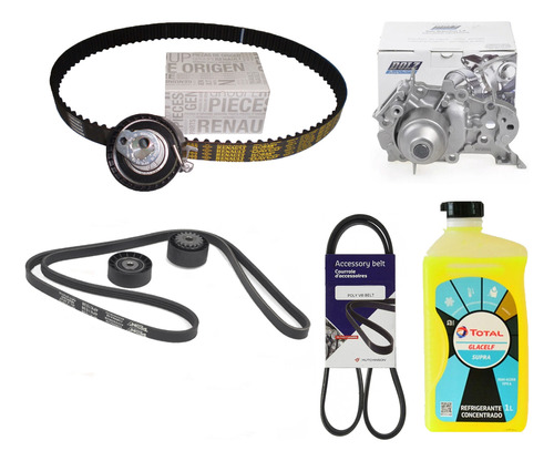 Kit Distribucion+bomba Agua+kit Poly-v Renault Clio2 D4f 1.2