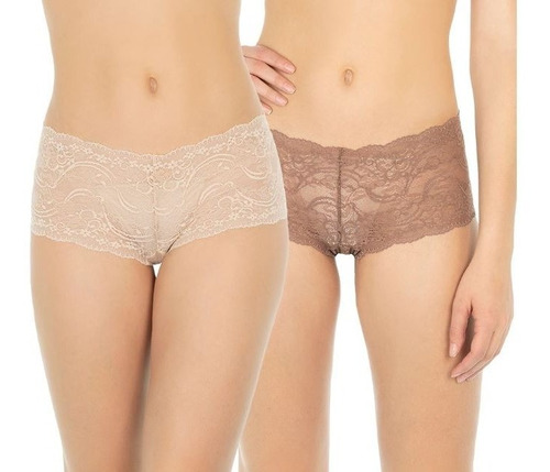 Paquete 2 Cheeky Encaje Dama Mujer Pack Skiny 73565