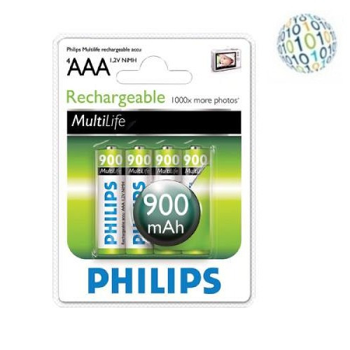 Gadgetfacil - Pilha Recarregável Philips Aaa Telefone S/ Fio