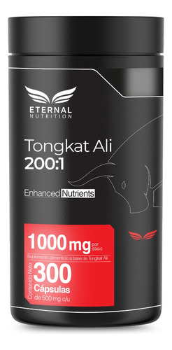 Tongkat Ali 200:1 Extracto 300 Caps 1000mg Por Porcion