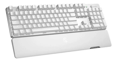 Teclado gamer bluetooth GameSir GK300 QWERTY inglés US color white con luz blanca